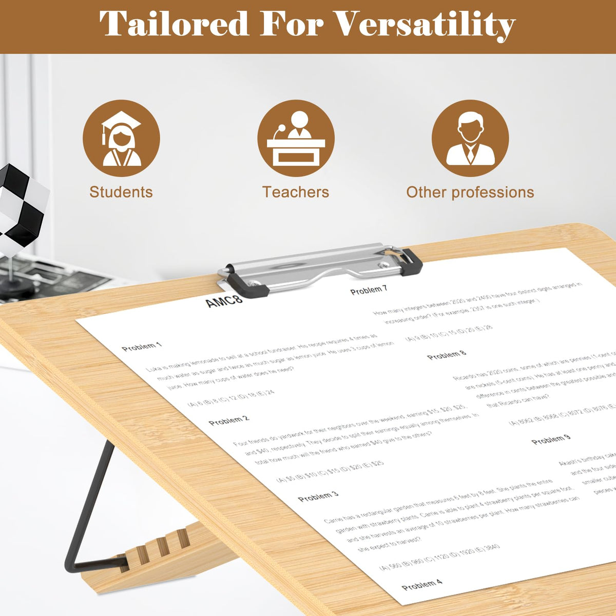 BSTSLL Slant Board for Writing Adjustable Writing Board Slanted Clipboard Foldable Stand Easel Sloped Surface to Improve Handwriting Legibility for Writing Reading Drawing