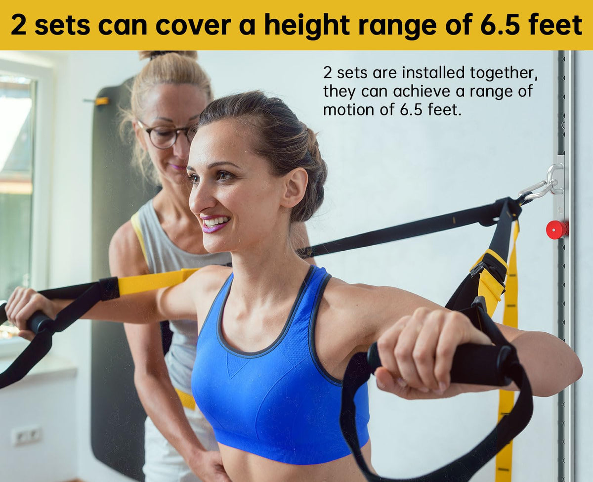 Adjustable Resistance Band Wall Anchor with Automatic Locking Function 80"， Wall Station Anchor for Resistance Bands,Resistance Band Wall Mount System