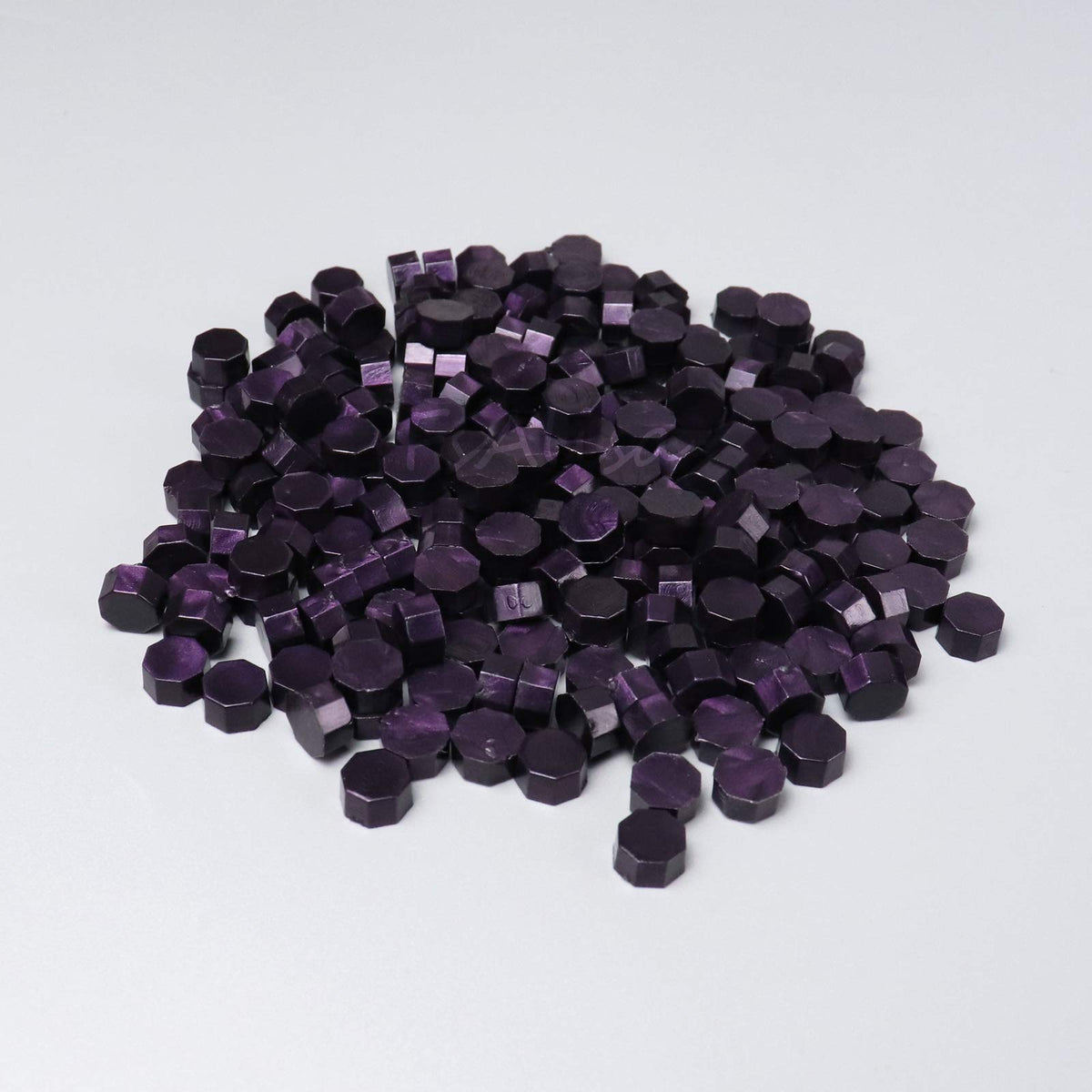 FsAlisa Wax Seal Beads 200pcs Octagon Wax Sealing Beads for Wax Stamp Sealing Perfect for Embellishment of Wedding Invitations, Christmas Cards, Envelopes, Wine Packages (Dark Purple)