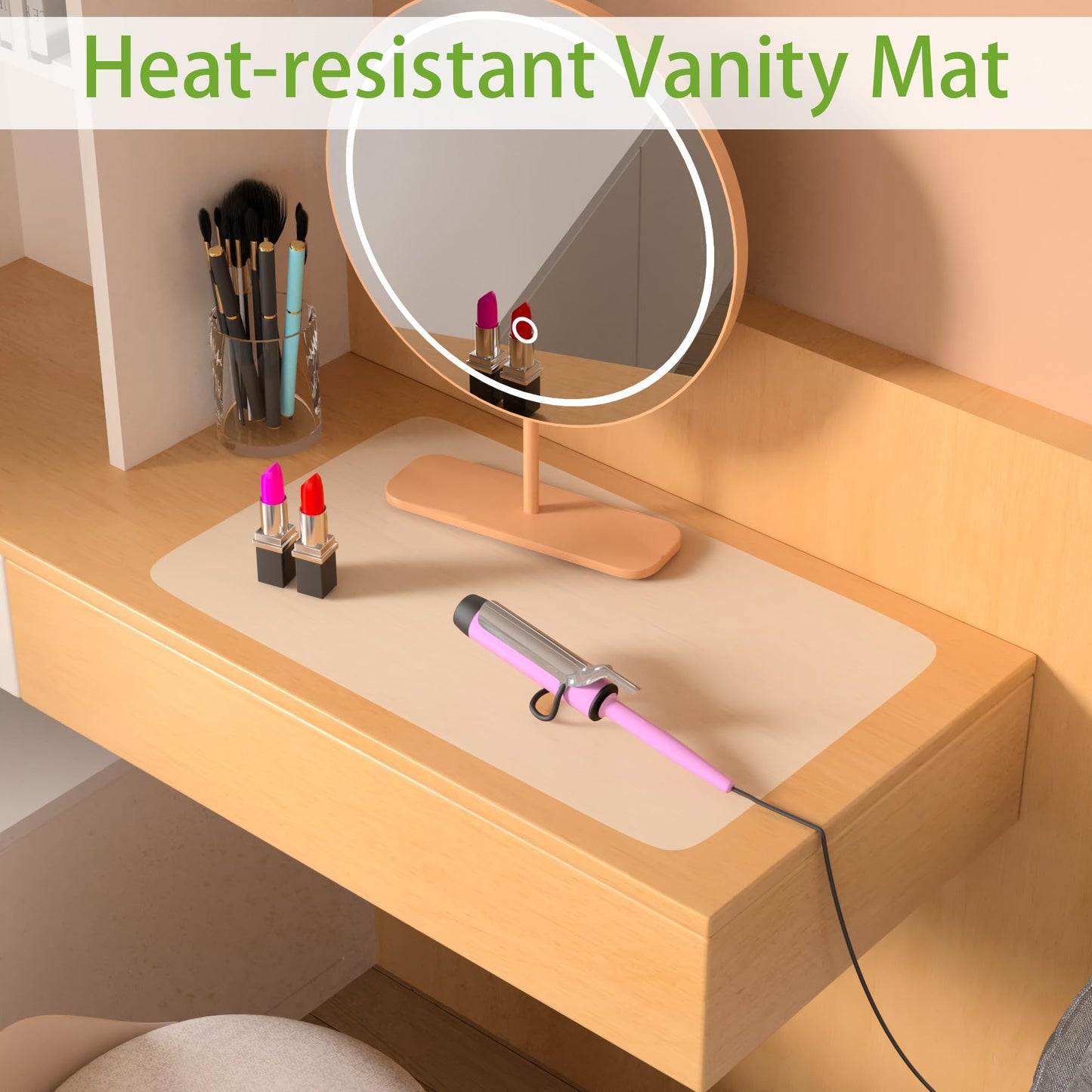 Large Silicone Mats for Kitchen Counter: 14” x 20”(1mm) Clear Non-slip Waterproof Countertop Protector Liner - Non-Stick Baking Mat - Heat Resistant Placemat for Pastry Translucent (2/Pack)