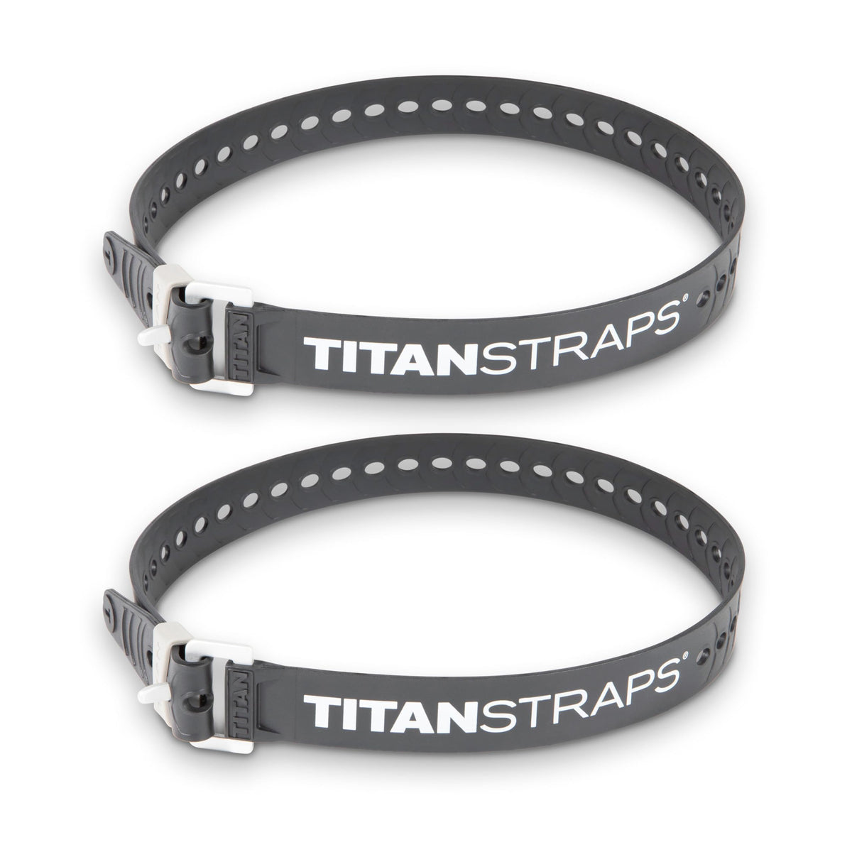 Titan Industrial Straps – Strong & Simple Tie-Downs for Construction (Welders, DIY Home) & 1st Responders – 3 Year Warranty, Batch Tested – 70 lb. Working Load, 30" Length, Black, 2-Pack