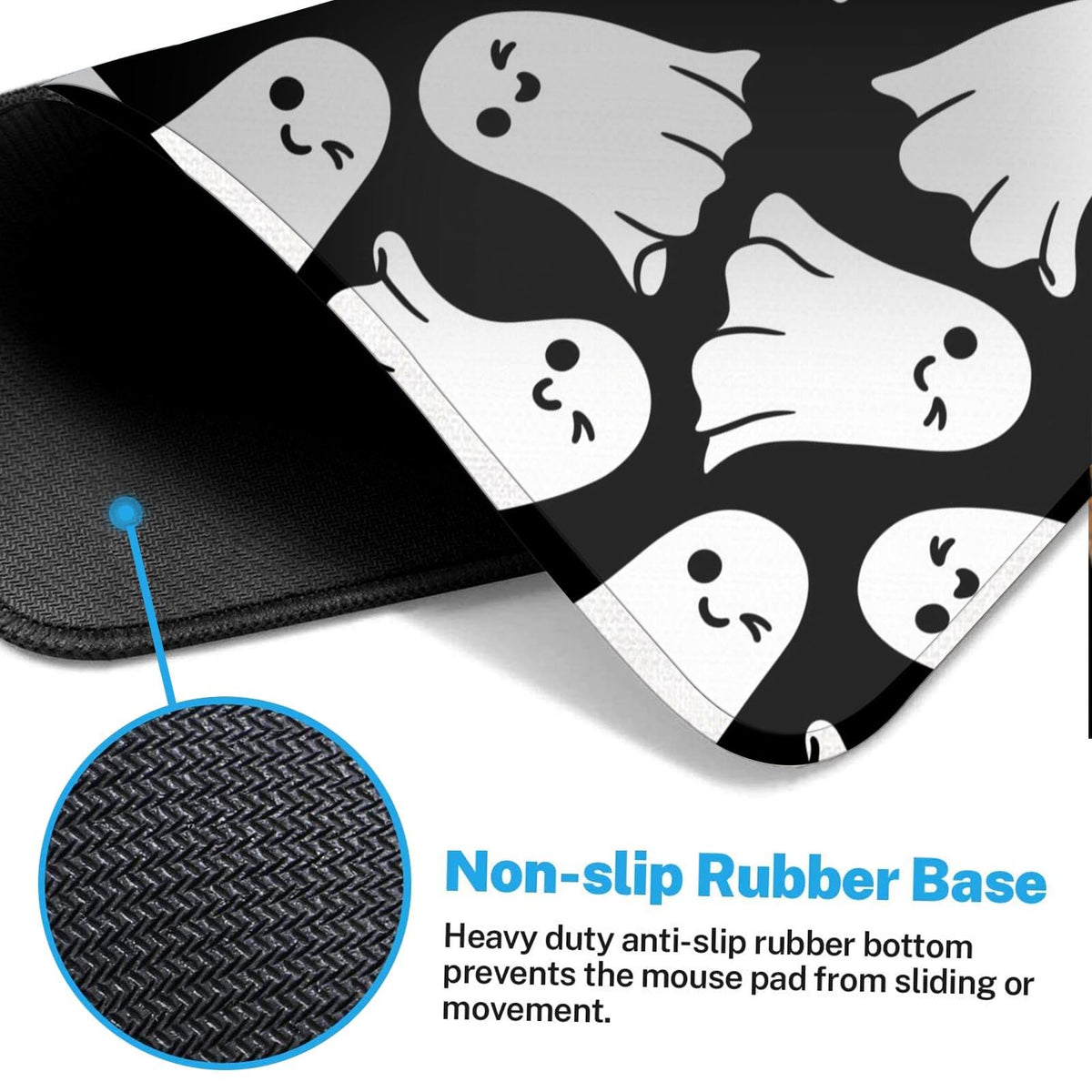 Britown Halloween Autumn Cute Large Mouse Pad for Desk, Fall Ghost Horror Computer Keyboard Mat Non-Slip Rubber Desk Mat Gaming Mousepad for Home Office Game, 31.5 x 15.7 Inch
