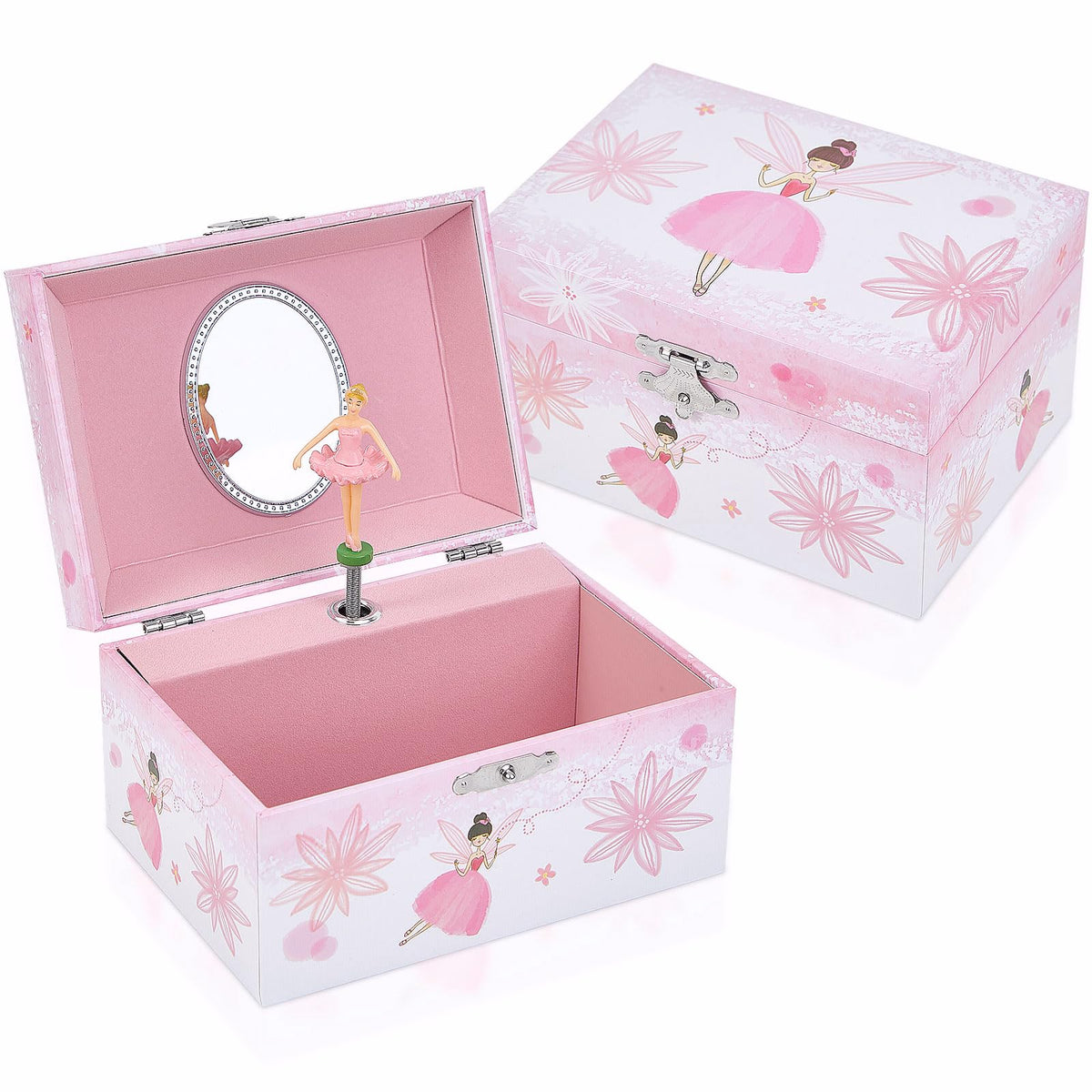 TAOPU Girl's Gift Music Box with Spinning Ballerina,Fairy Design Musical Jewelry Box for Kids Jewel Storage,Toys for Girls