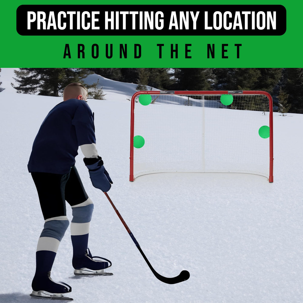 Top Shelf Targets Super Sniper 6" Magnetic Shooting Discs – 4-Pack Accuracy Trainers for Hockey & Lacrosse Nets – Includes Free Tethers – Durable Precision Markers for Practice
