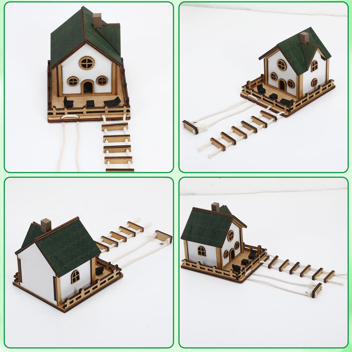 JULEASEL Fairywood Mini Treehouse – Whimsical Wooden Treehouse for Plant Pots, Fairy Gardens & Indoor Greenery, Miniature Treehouse for Desktop Décor