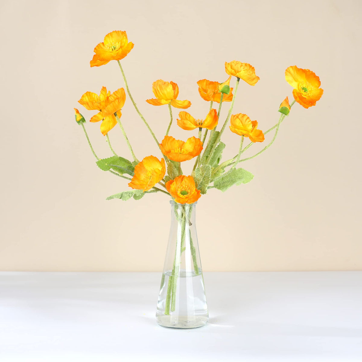 Magic Season Decorative Glass Bottles with Cork Stoppers (350 ml Tapered Bottles / 2 Pcs)