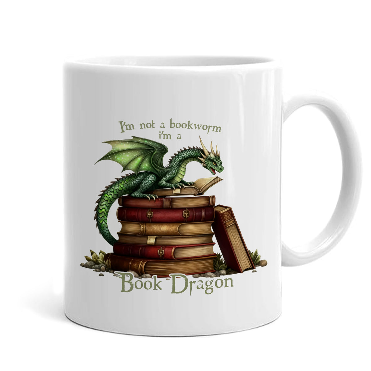 WDSFHYJK Funny Dragon Book Lover Coffee Mug,Gifts for Avid Readers Women,I Am Not A Bookworm, I Am A Book Dragon Coffee Cups Ceramic 11oz,Coffee Mug Gifts for Family Office College