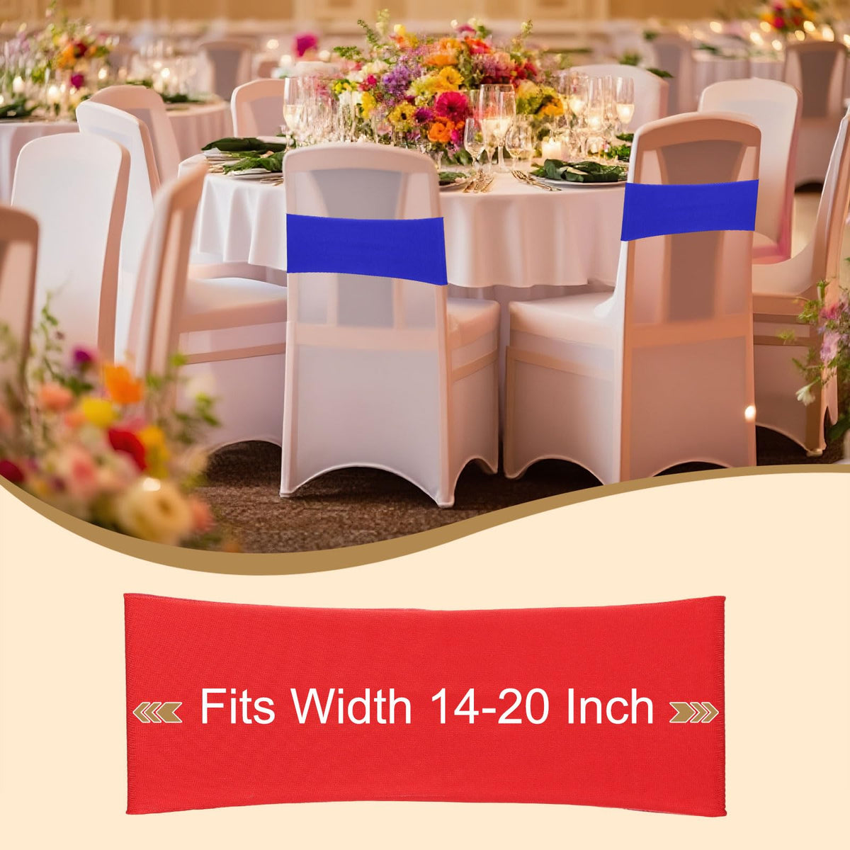 PATIKIL Premium Spandex Chair Sashes Bows, 50 Pcs Elastic Stretch Chair Cover Band Ties with Slider Buckle for Birthday Party Banquet Wedding Decoration, Dark Coffee