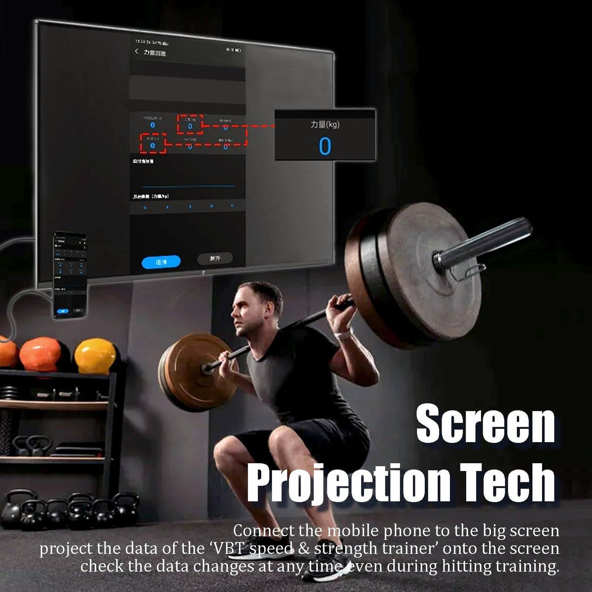 richigblosmum 50H Cordless VBT Tracker with App & Voice Feedback, Gym Linear Encoder for Real-Time Speed & Power, Full Kit for Squats, Lifts & Sled Drags