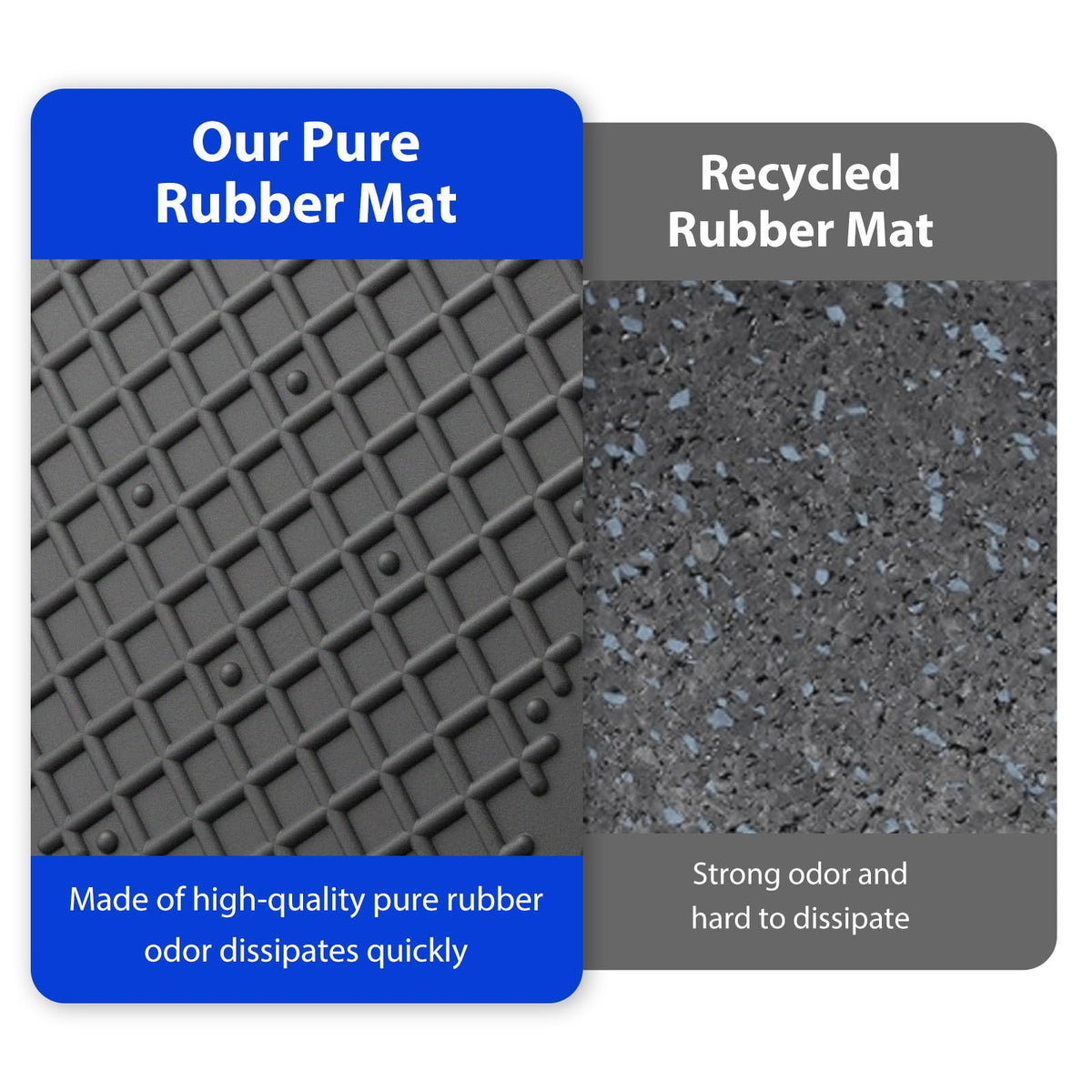 Exercise Equipment Mat 5.11x5.11x0.55in 6pcs, Heavy Duty Thick Steel Embedded Rubber Mat, Anti Slip/Noise Reduction/Vibration Resistance, Treadmills Equipment Pads, Used for Carpets, Wooden Floors