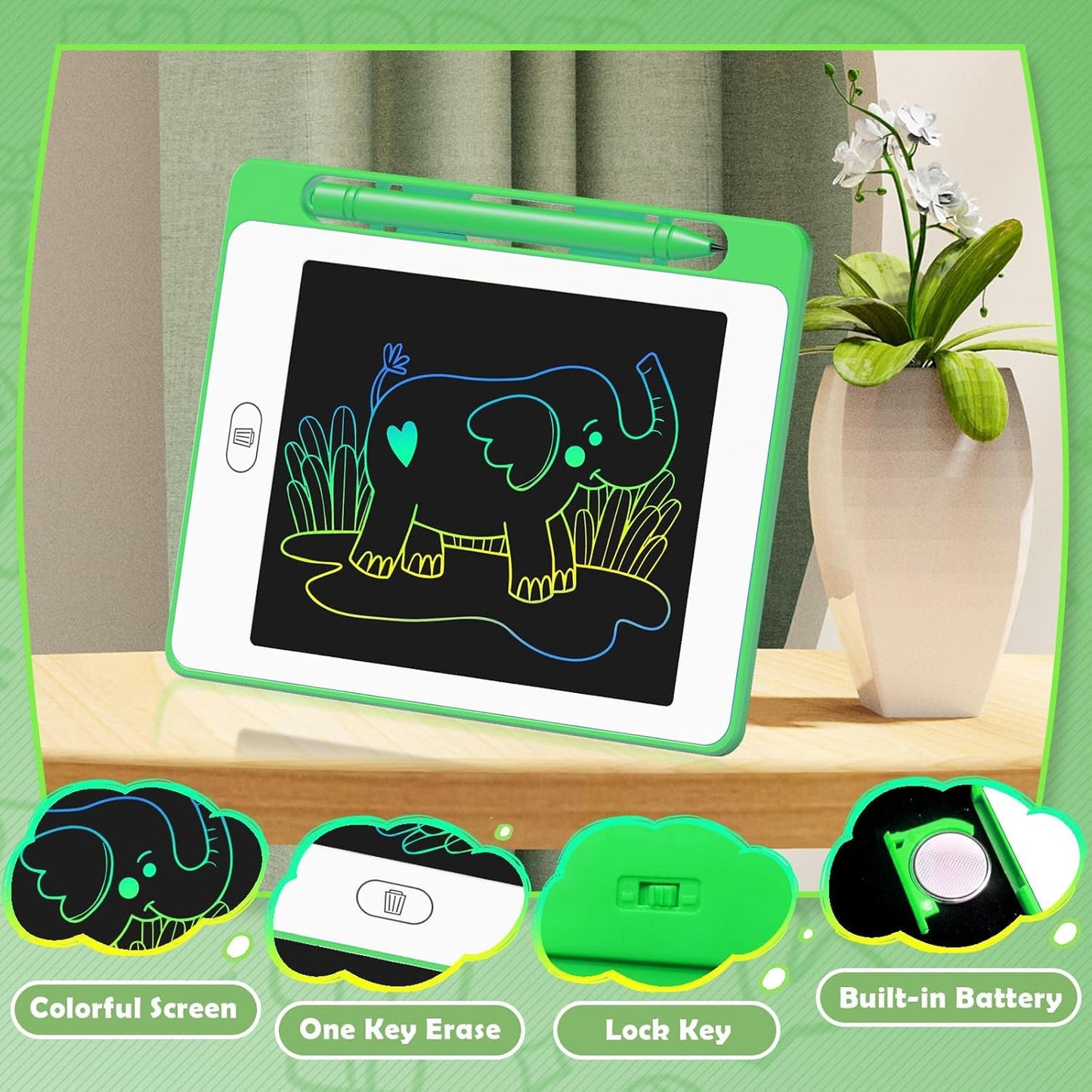 Party Favor 16 Pack LCD Writing Tablet for Kids, 6.5 Inch Colorful Doodle Board, Erasable Reusable Electronic Drawing Pads, Educational Learning Toys Birthday Gifts for Girls Boys Age 3 4 5 6 7 8