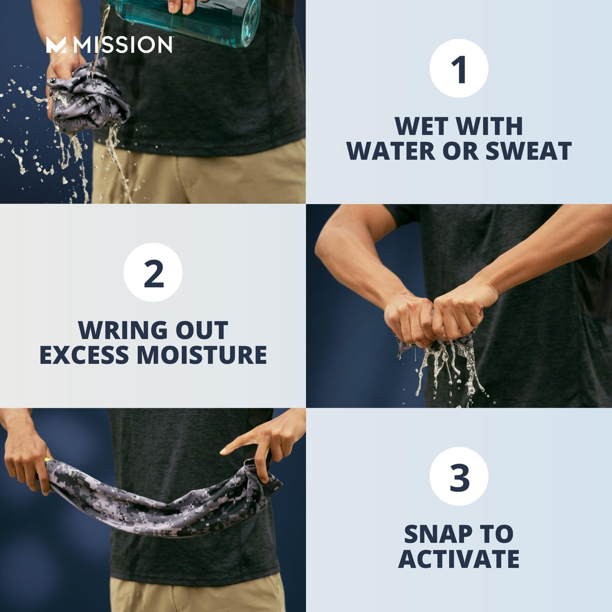 MISSION Original Cooling Towel, Twist & Shout Honeydew - Soft, Durable Microfiber - Cools Up to 2 Hours - UPF 50 Sun Protection - Machine Washable