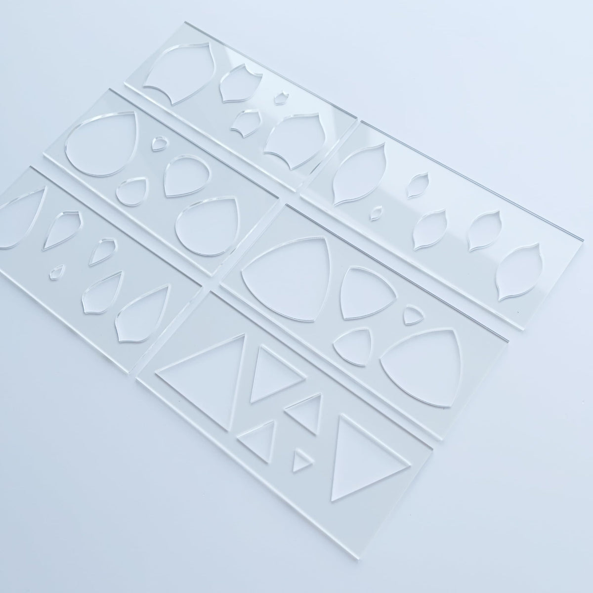 Ipaakband Mandala Art Stencils, 6 Geometric Shapes with 5 Sizes, Drawing Pattern Making Tools