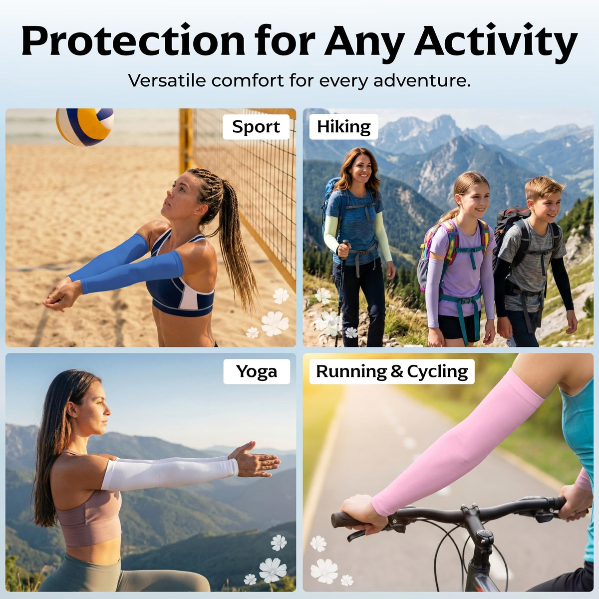 SportsTrail Women’s Cooling Arm Sleeves – UPF 50+ Sun Protection with Smooth Cooling Fabric, Tailored Narrow Fit and Discreet Non-Slip Knit Grip – Suitable for Training, Travel