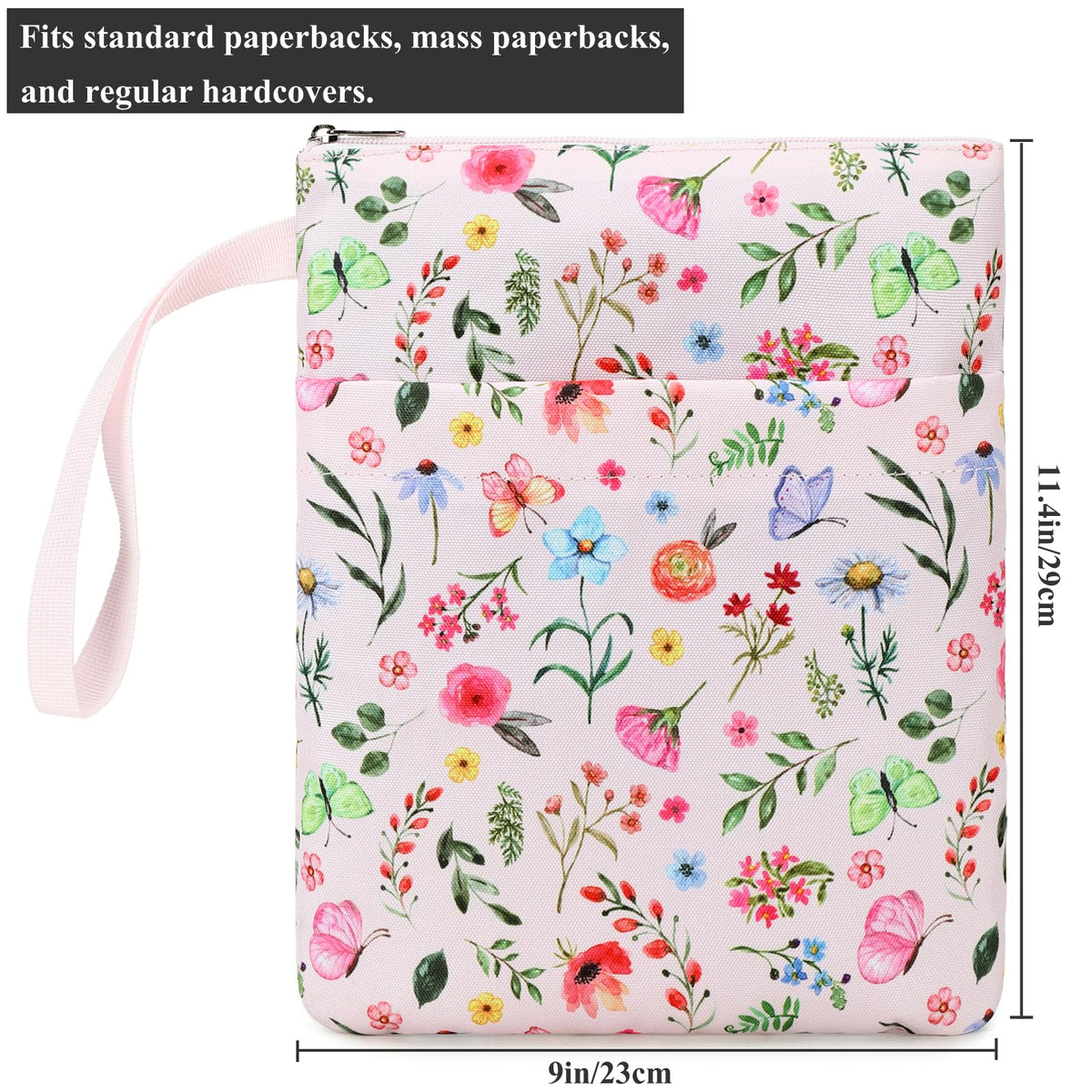DSIUE Book Sleeve Book Covers for Paperbacks Book Protector with Zipper for Book Lover,11.4 X 9 Inch