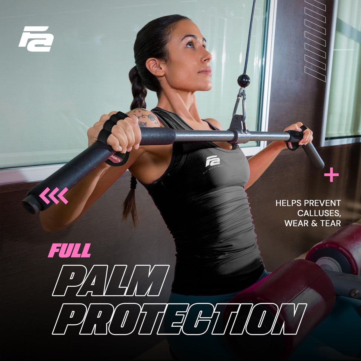 Fit Active Sports Weight Lifting Gloves for Men & Women - Durable Gym Workout Gloves with Grip Pads, Rubber Padding to Prevent Calluses | Pink, Small/Medium