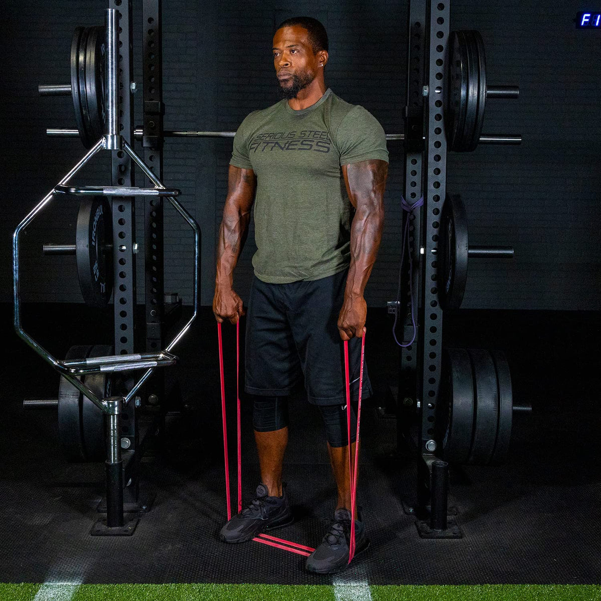 SERIOUS STEEL FITNESS Assisted 41" Pull-Up Band, Resistance & Stretching, Powerlifting & Pull-ups (#2 Red - Single Band)