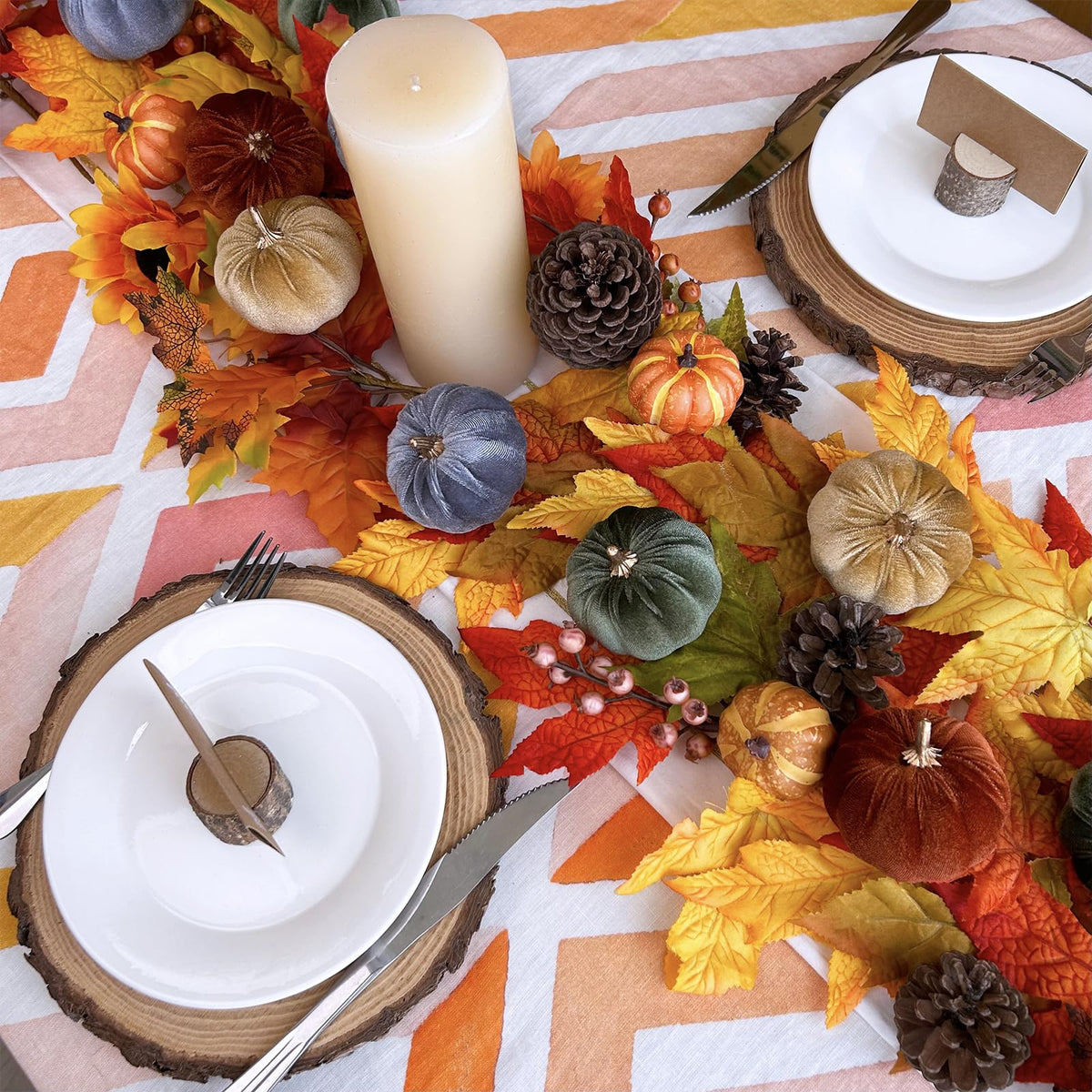 Winlyn 12 Pcs Assorted Small Faux Harvest Velvet Pumpkins Decorative Rust Olive Gold Gray Fabric Foam Pumpkins 3" for Fall Wedding Thanksgiving Halloween Table Centerpiece Farmhouse Decor