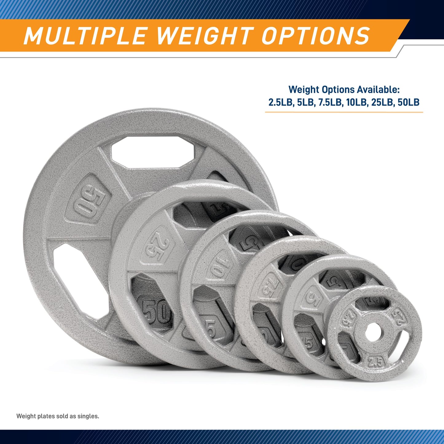 Marcy Cast Iron 5lb 1" Standard Grip Plate - B5G-5505