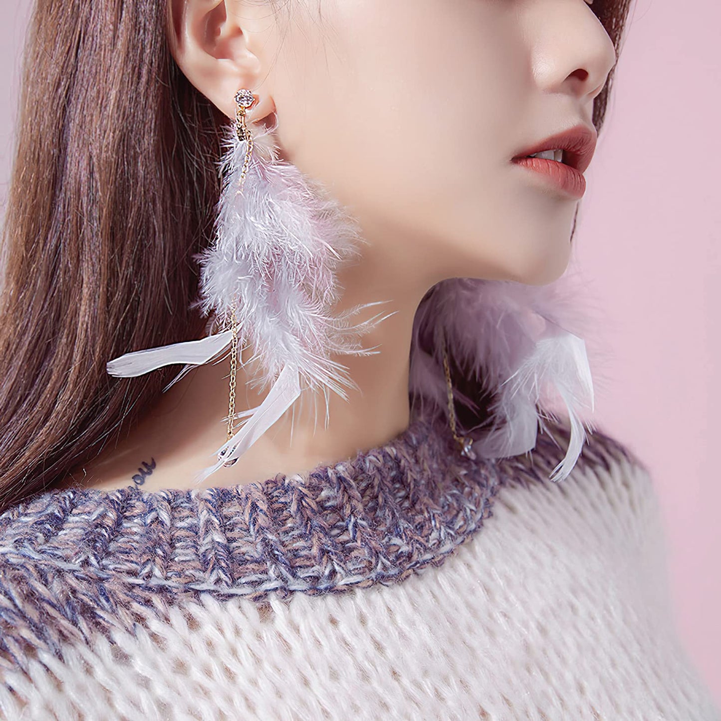 MWOOT 4 Styles Assorted Crafts Feathers (White)