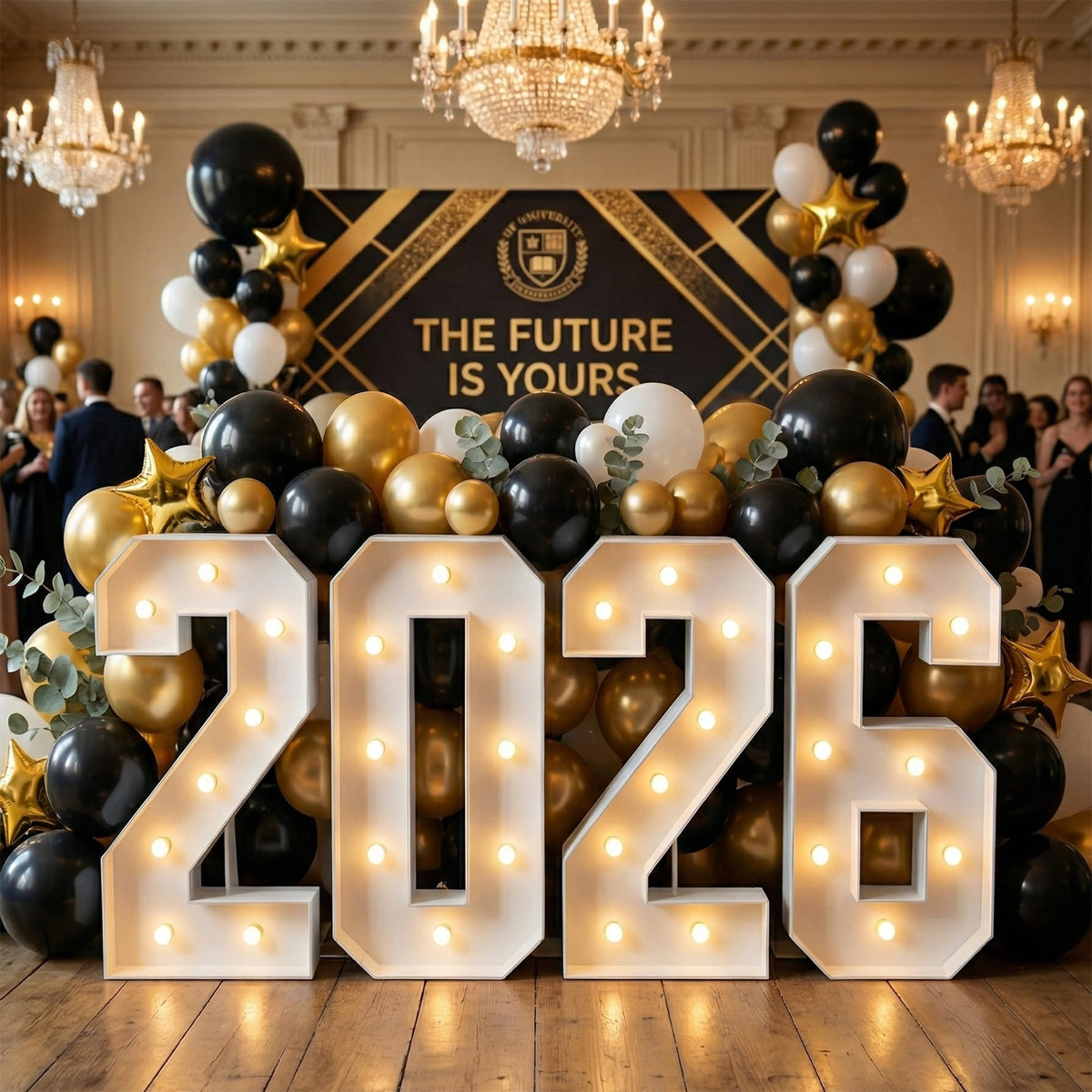 Graduation Decorations Class of 2026, 3FT Large PRE-CUT 2026 Marquee Numbers Kit for Preschool High School College Prom Party Decor