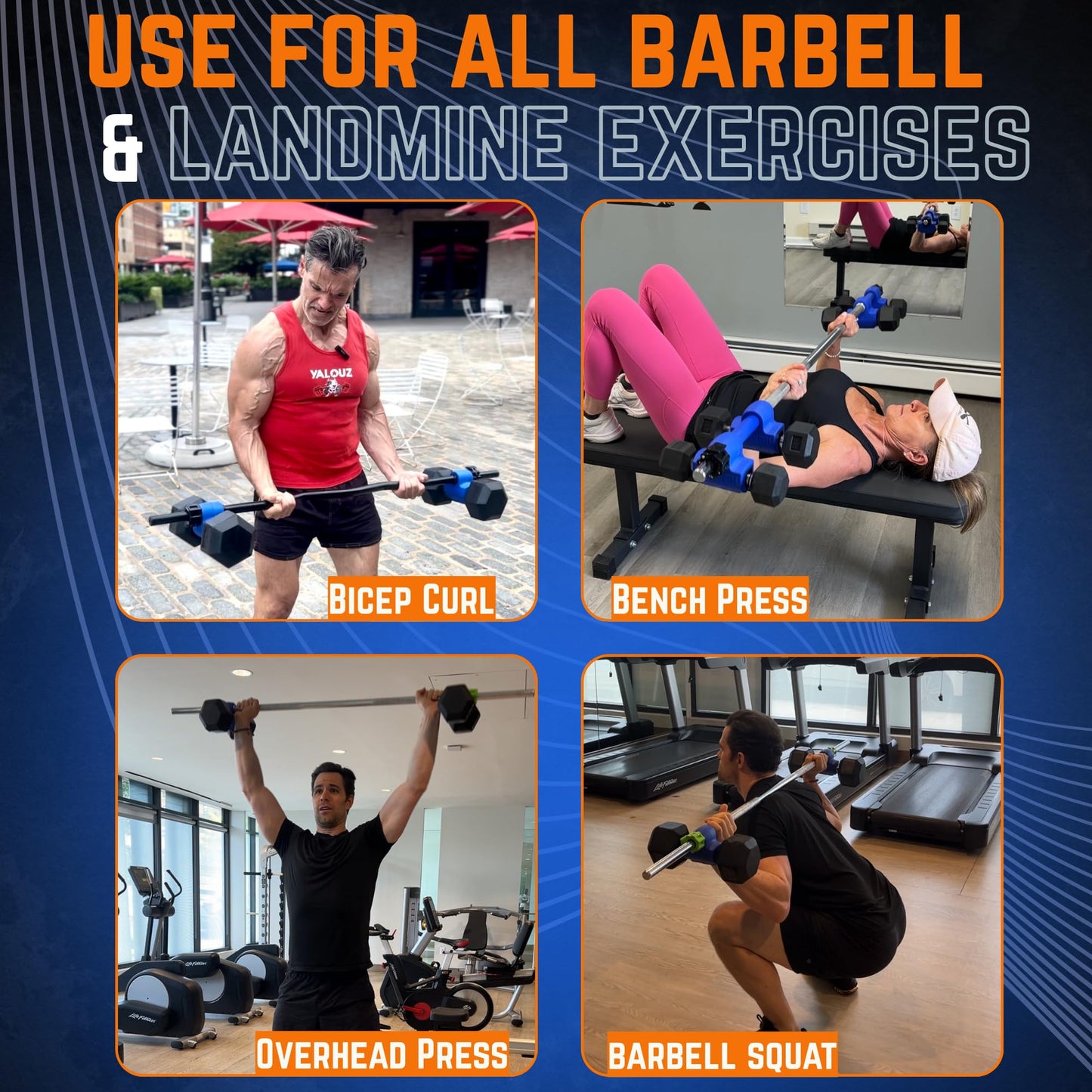 Dualbell Pair- Connect Dumbbells to Barbell (Black)