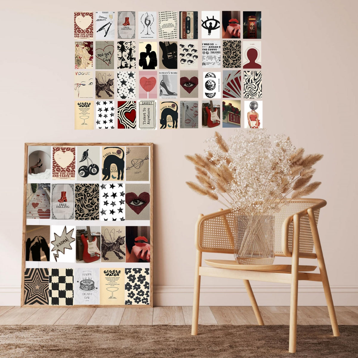 70pcs Downtown Girl Room Decor Wall Collage Kit Aesthetic Pictures, Retro Photo Collage Kit 4x6 inches Wall Art Posters, Decorative Paintings For Teenage Girls Bedroom Dormitory