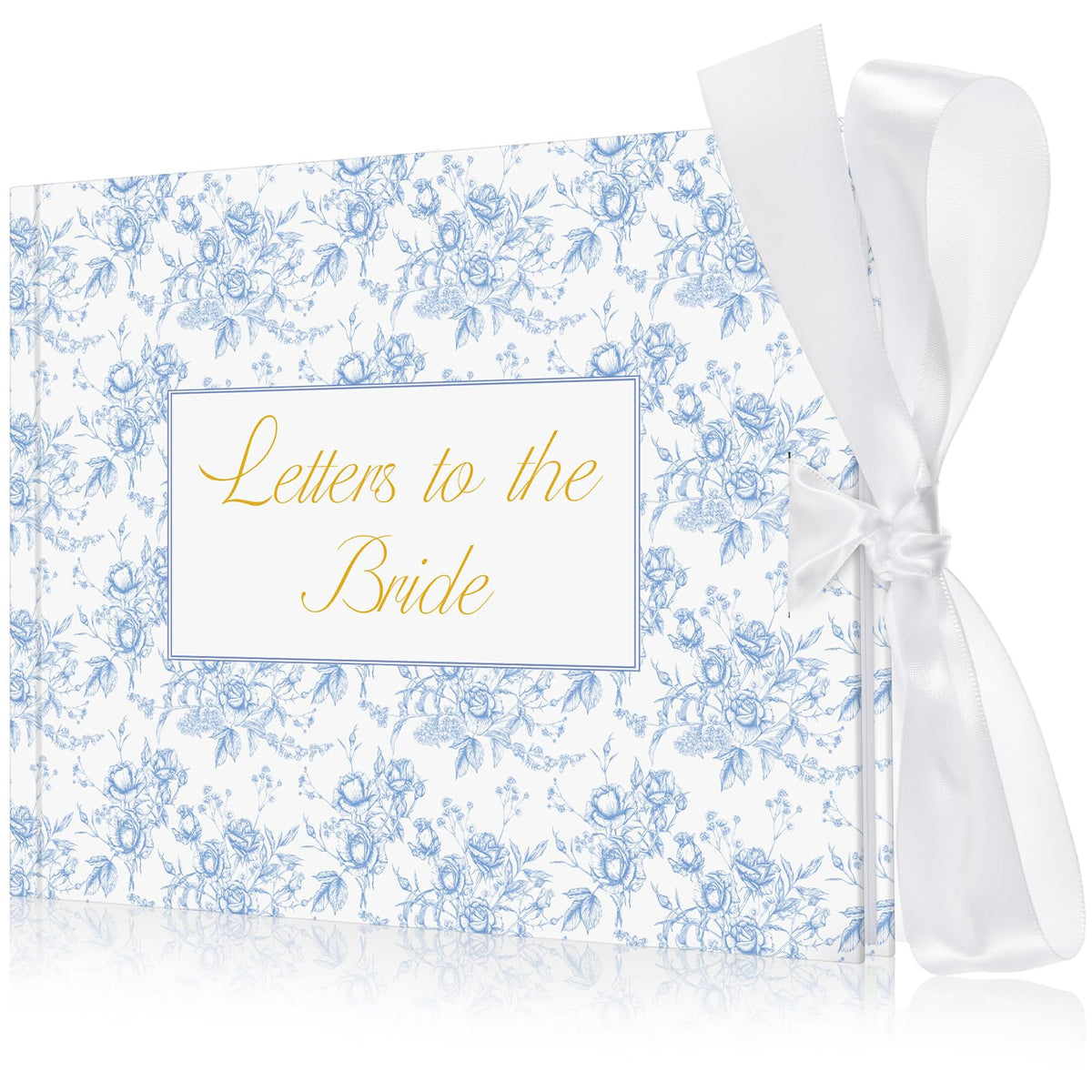 Humyoun 8.5 x 7 Inch Wedding Guest Book Letters to the Bride Scrapbook Wedding Memory Book Bridal DIY Blank Paper Scrapbook Photo Album Guest Sign (Blue,Classic)