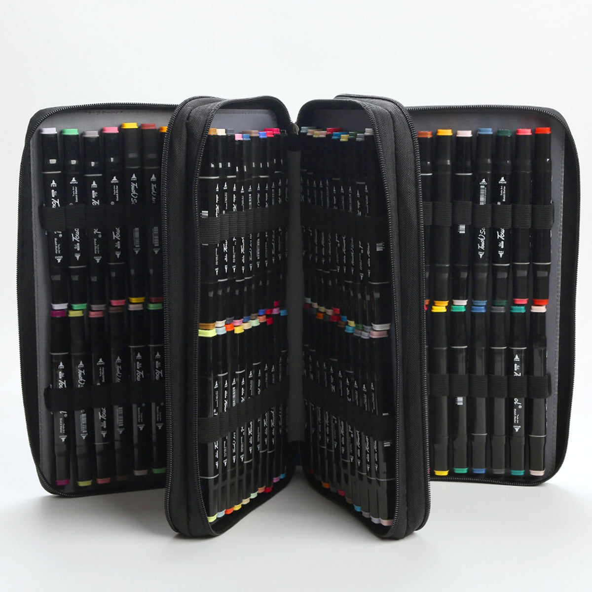Black 120 Slots PU Marker Case, Alcohol Markers Pens Markers Carrying Bag Holder for Art Sketch Marker, Permanent Paint Pen Dry Erase Markers, Drawing Pens Art Supplies