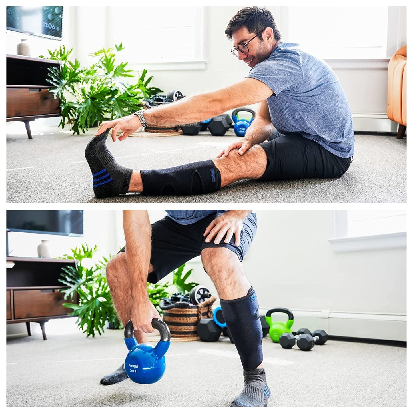 Calf Brace for Torn Calf Muscle and Shin Splint Relief - Shin Splint Brace - Compression Sleeves for Women Calf Compression Sleeve Men, Shin Splint Compression Sleeve, Compression Calf Sleeve Women, Calf Compression Sleeve Women, Calf Sleeves for Men, Com
