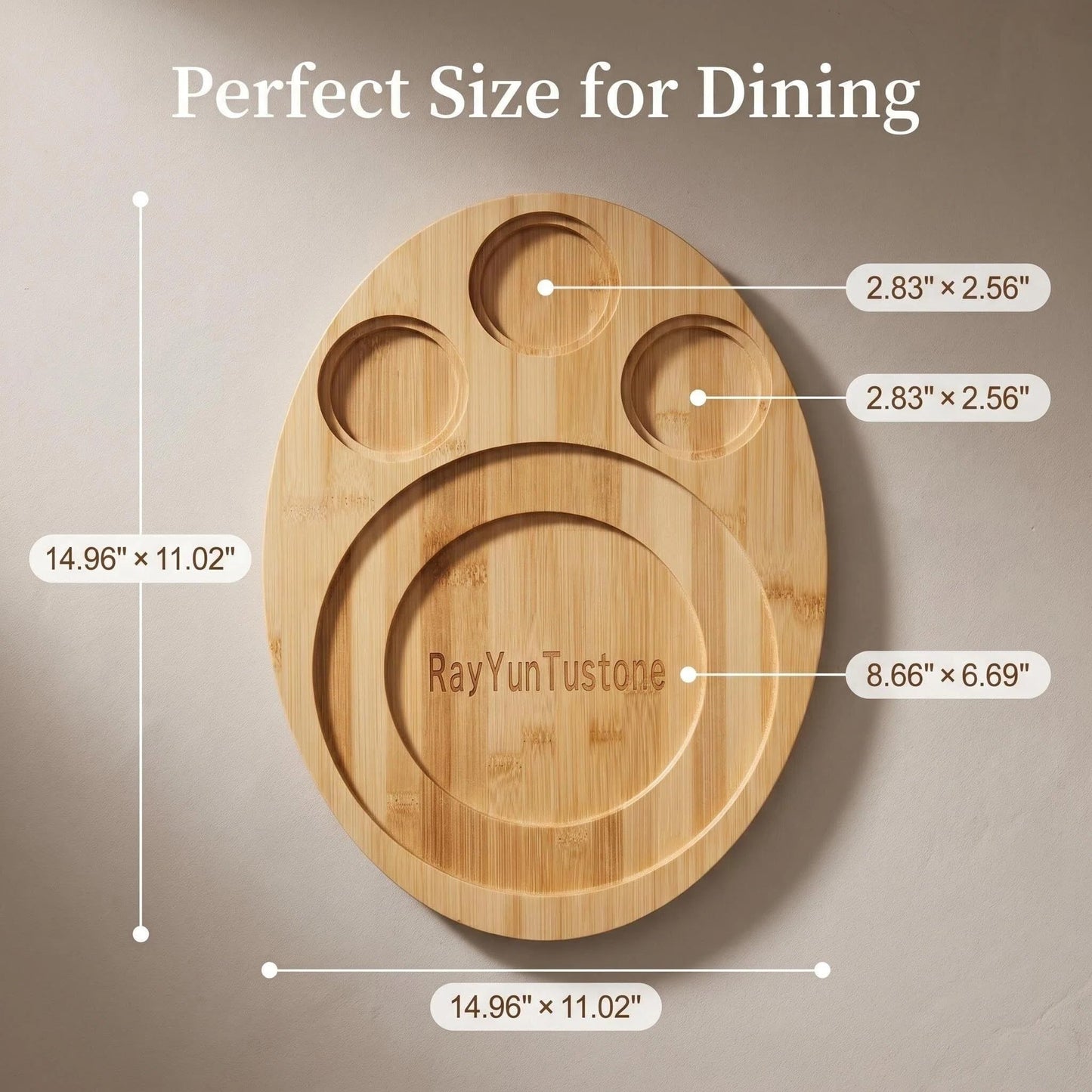 Wooden Cat Paw Tray with Cup Holders, 2-in-1 Raised & Flat Couch Desk for Bed Sofa, Rustic Snack & Drink Serving Tray for Date Night, Valentines Gift, 14.96" x 11" (Row Wood)