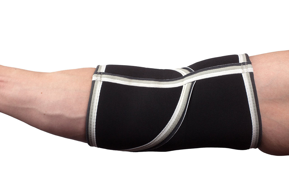 Gymreapers Elbow Sleeves for Weightlifting Powerlifting and Bench Press Support and Compression for Tendonitis Pain Relief 5mm Neoprene Training Gear for Men and Women