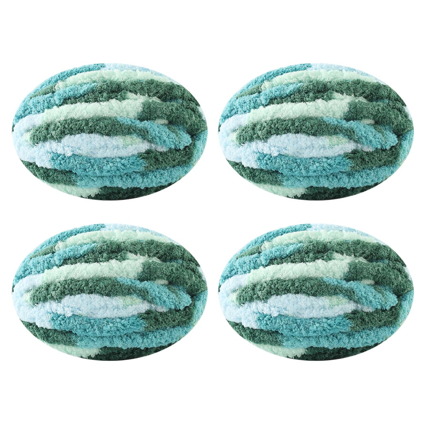 Chunky Yarn for Hand Knitting, No7 Thick Yarn, 250Grams 32Yards, Pack of 4, Perfect for Knitters and Crafters (sea ofclouds)