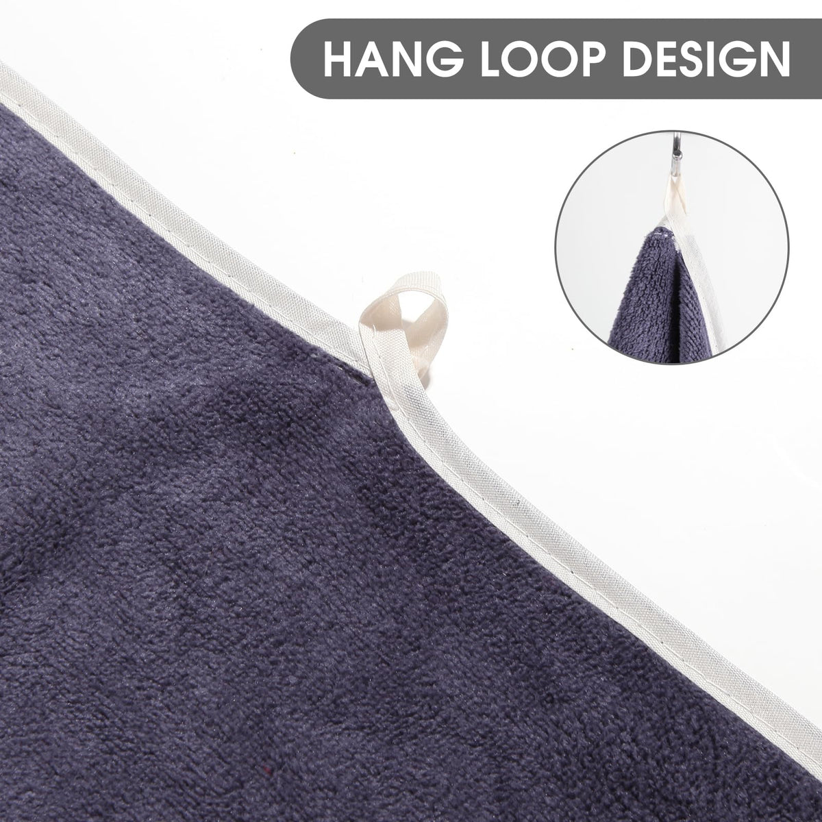 Xoofewal Microfiber Gym Towel Set for Men Women, Super Soft and Quick-Drying Towels for Fitness, Yoga, Cycling, Swimming (Blue+Grey+Purple, 3 Pack)