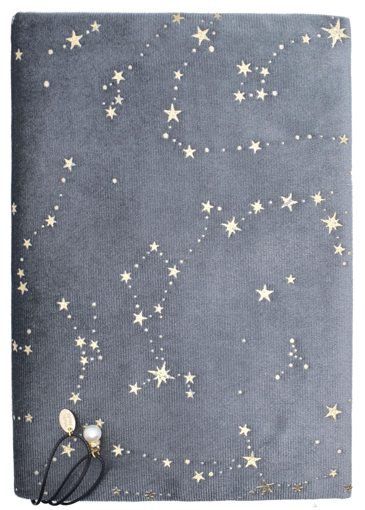BLBMH A5 Journal Cover | Non-Stretch Fabric Notebook Cover with Bookmark, 5.5x8.3 Washable Privacy Protector for Paperback Bible Hardcover, Gift for Women - Velvet Grey