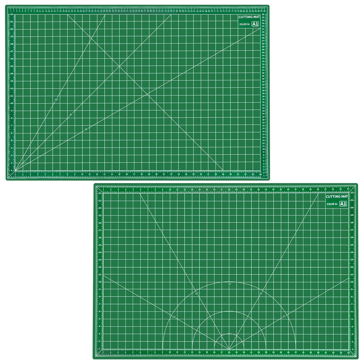 Tujurich Self Healing Cutting Mat, 23" x 35", Double-Sided Rotary Cutting Mat for Sewing, Quilting, Scrapbooking, Fabric & Craft Cutting Board, (A1), Green