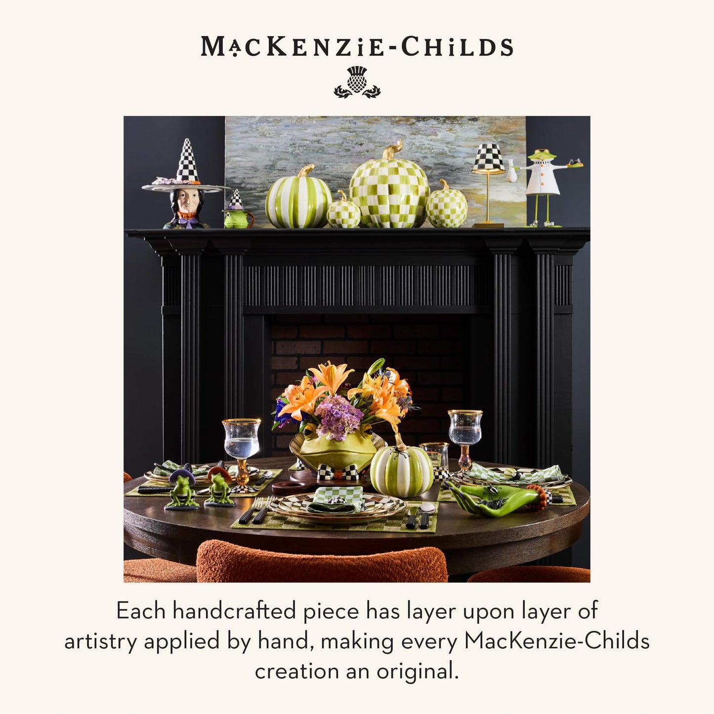 MACKENZIE-CHILDS Ceramic Trinket Tray, Unique Tray for Room Decor, Greta Witch’s Hand