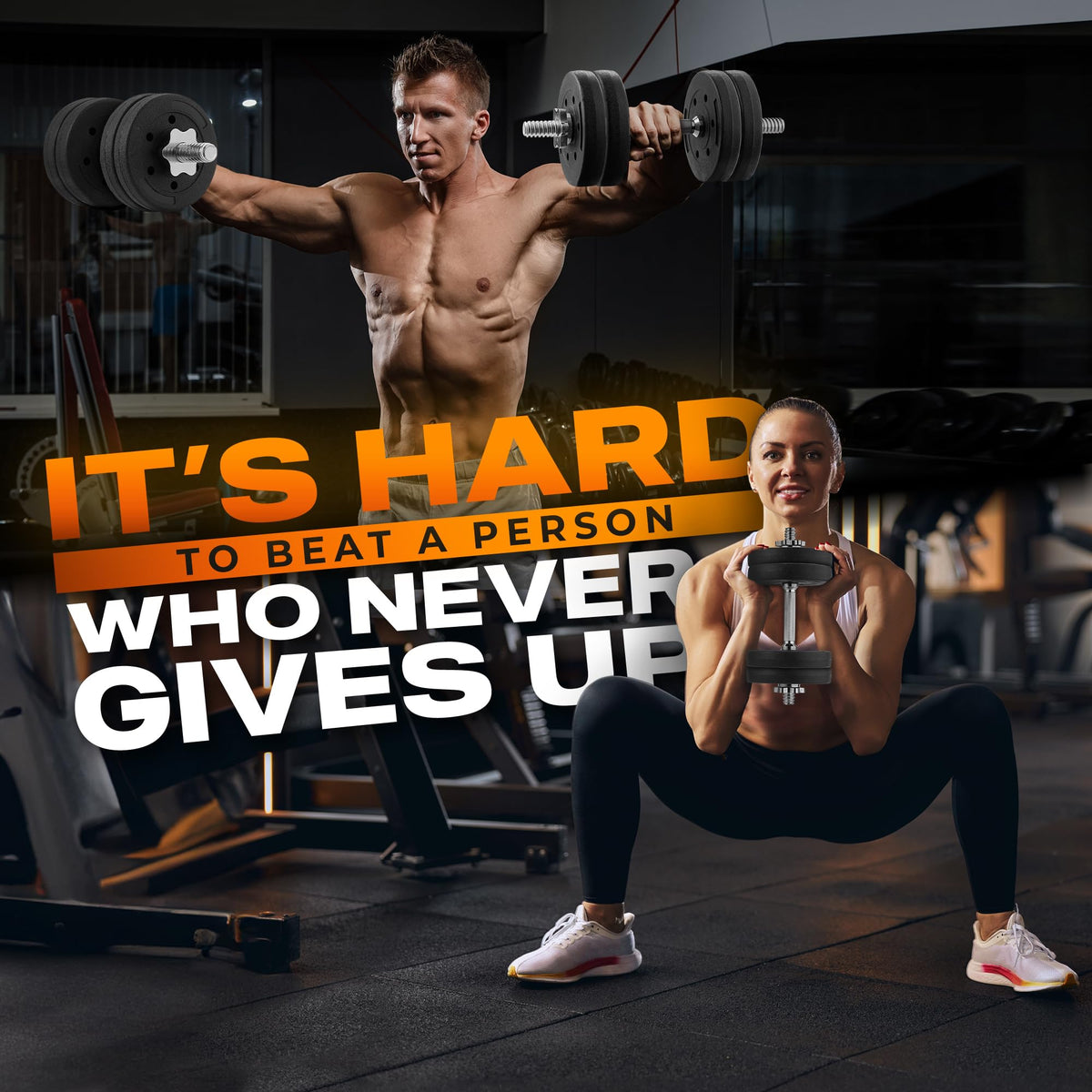 Yes4All Threaded Dumbbell Handles, Build Your Own Secure 14/16/18/24 Inch Dumbbell Bar Pair, Fit 1”–1.15” Plates Adjustable for Strength Progress, Non-Slip Star-Lock Collars, Tight Grip - 14 Inches, Silver