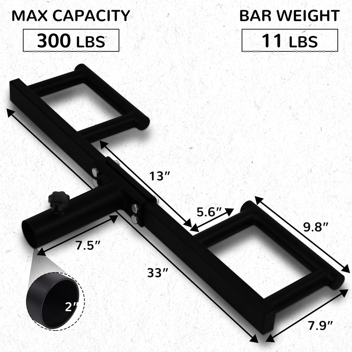 Fitvids Viking Press Landmine Handle Landmine Attachment Fits 2-Inch Olympic Barbell Heavy Duty Steel Black