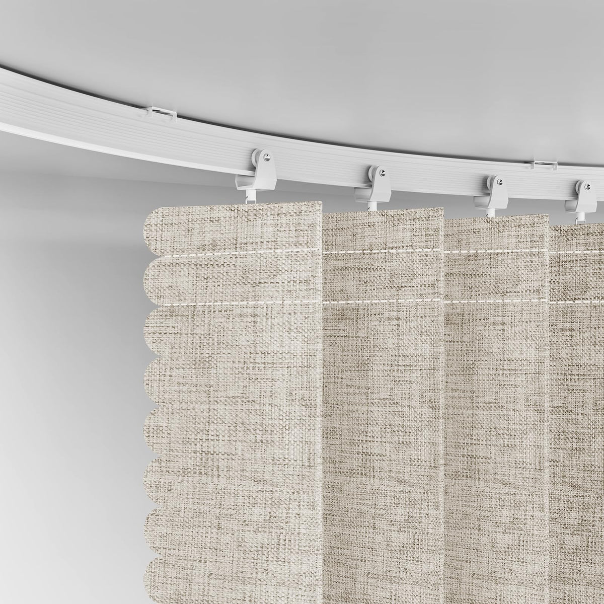 100% Blackout Room Divider Curtains Screen Partitions, Blackout Sound Reducing Divider Room Panel for Doorway Glass Window Sliding Door Patio(Cream White, W100 x L84, 1 Pack)