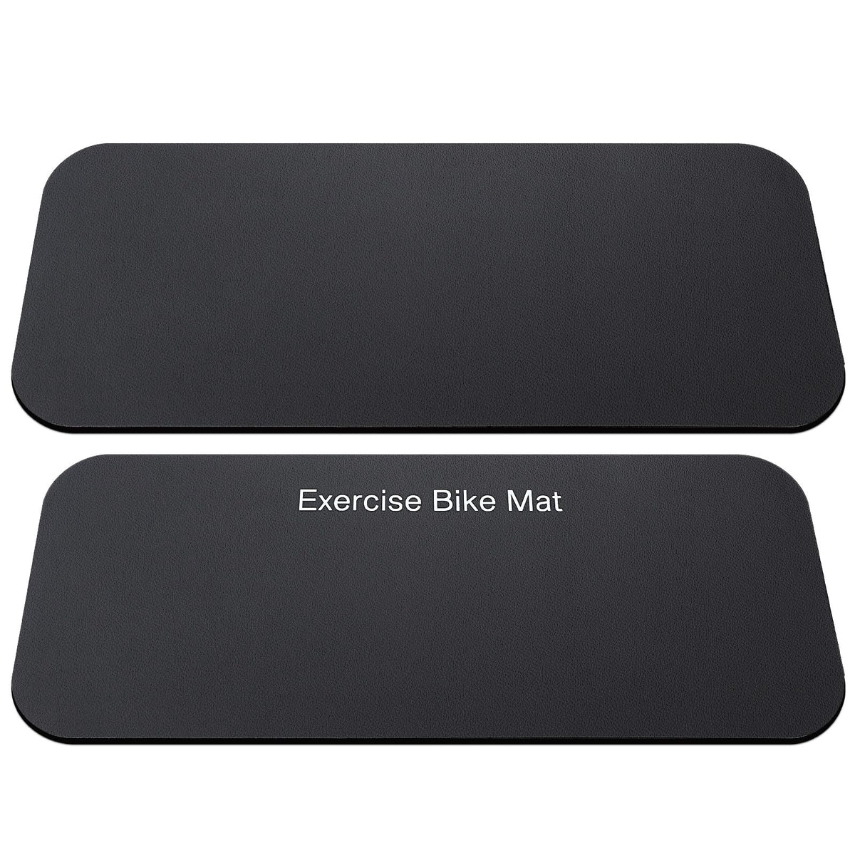 TOBWOLF 2PCS Vibration Absorbing Exercise Bike Mat, 6MM Thickened to Protect Hardwood & Carpet Floors for Peloton Bike, Rowing Machine, Noise Reduction Exercise Equipment Mat for Home Gym Use