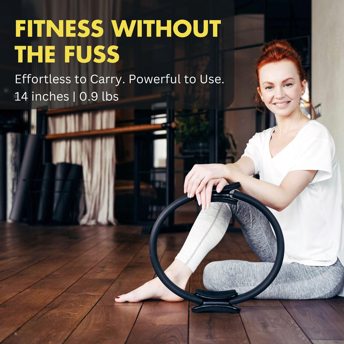 ProBody Pilates Fitness Circle – 14 Inch Pilates Ring for Yoga and Other Workouts, Focusing on Toning Inner Thighs, Arms, Core and Back, at Home Pilates Equipment (Purple)