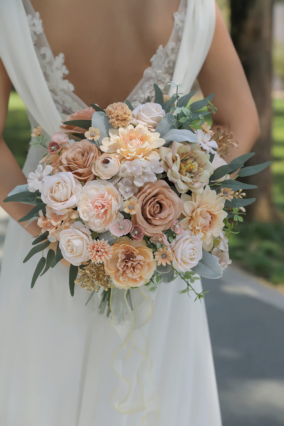 Serra Flora Artificial Flowers Combo Box Set Faux Flowers Bulk Flower Leaf with Stems for DIY Wedding Bouquets Centerpieces Baby Shower Party Home Decorations