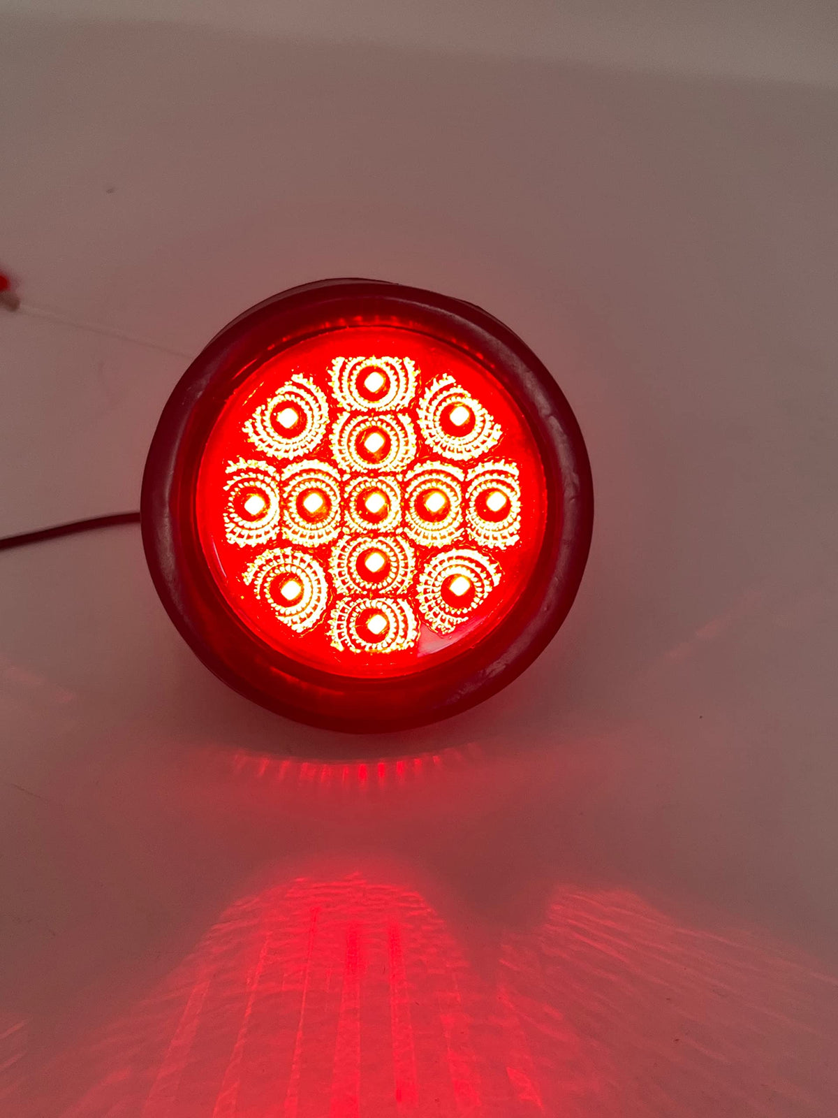 All Star Truck Parts 2.5in Round Red LED Clearance Marker Lights Kit, 13 Diodes, Waterproof, Model ASA2513R2, 12V, Flush Mount