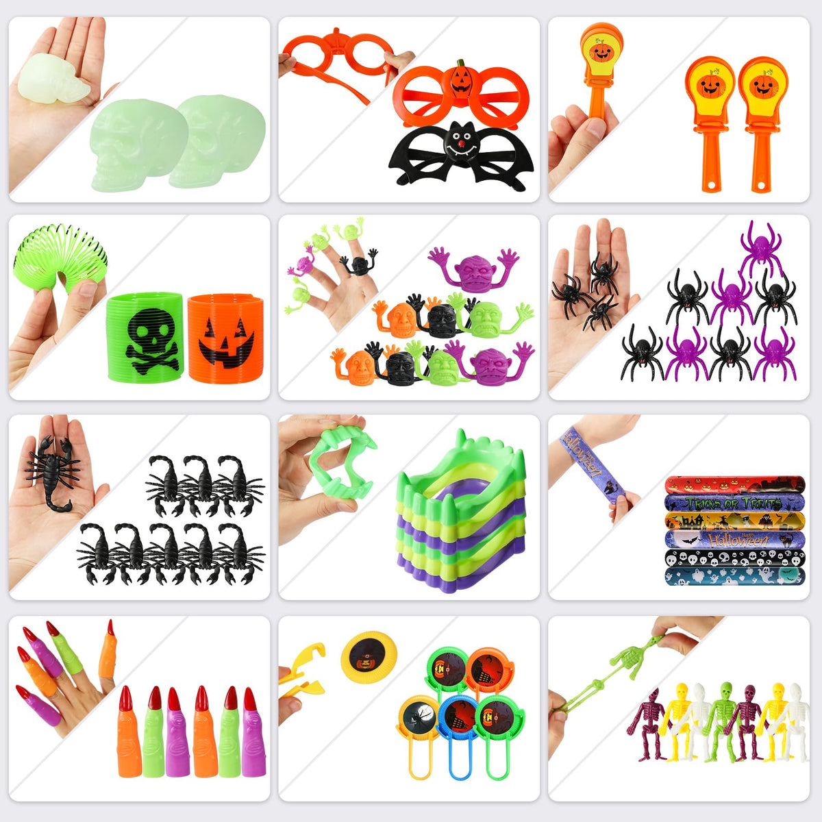 Max Fun 180pcs Halloween Party Toys Assortment for Kids Halloween Party Favors Prizes Box Toy Assortment Classroom (Large 180pcs party favors)