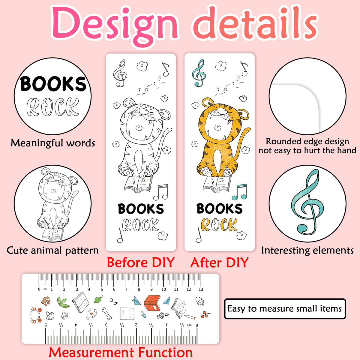 Anseal 120 PCS Color Your Own Bookmarks Bulk, DIY Bookmarks for Kids/Teens, Cute Animal Bookmarks for Reading Lover, 12 Styles Fun & Personalized Bookmark for Students, Classroom Rewards Supplies