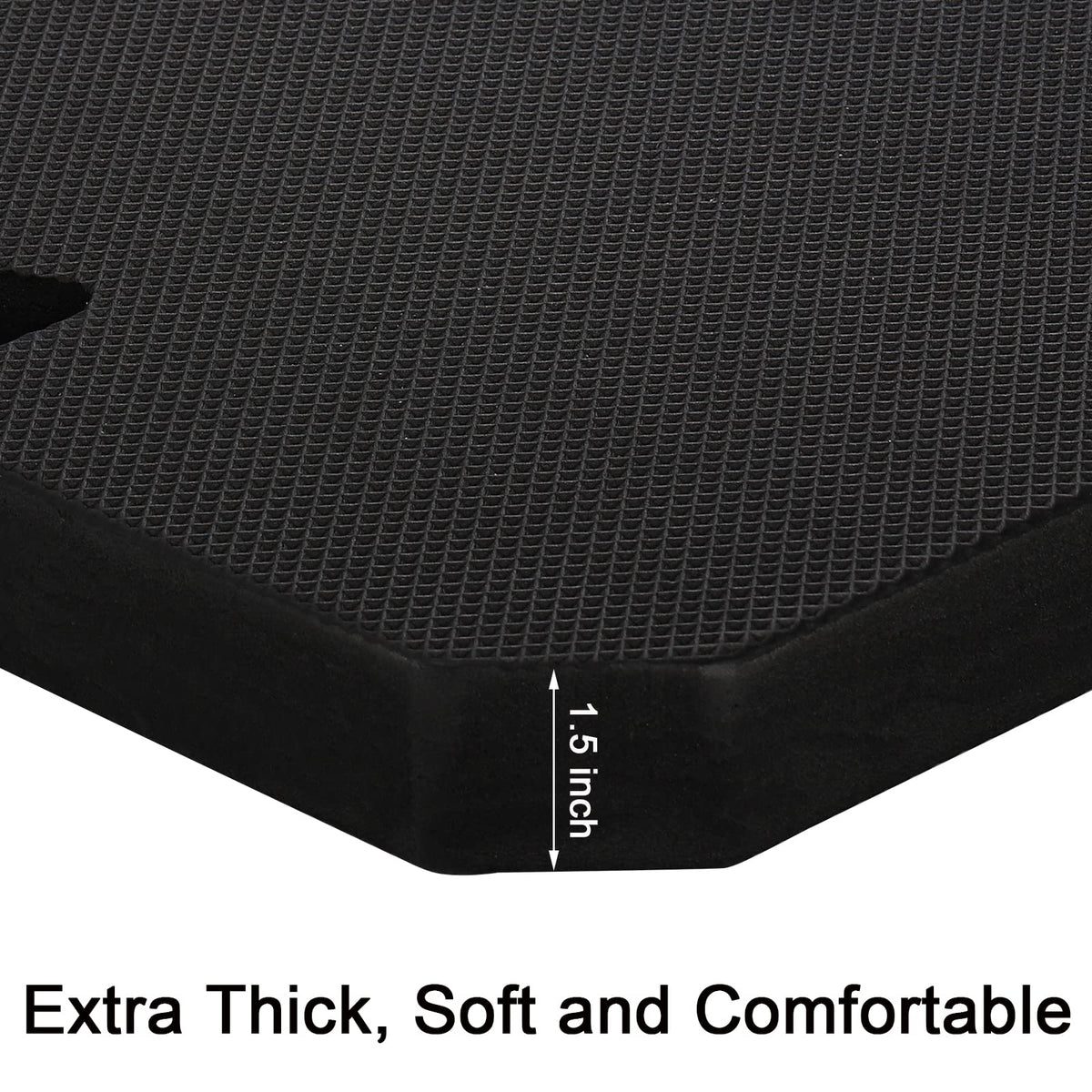 Hacaroa 3 Pack Extra Thick Kneeling Pad, EVA Foam Garden Kneeler Comfortable Knee Pad Cushion for Work, Gardening, Baby Bath, Exercise, Yoga, Water Resistant, Black