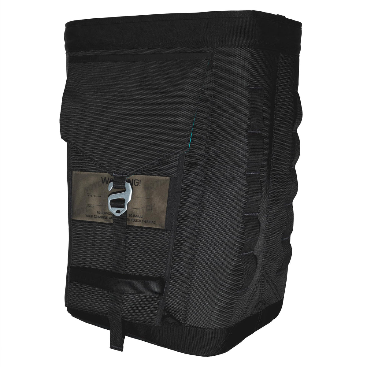 Notch Approach Free-Standing Black Rope Gear Bag, 50L Capacity, Storage pockets, Padded Shoulder Straps, Side Daisy Chains, Roll-Top Closure, Weather Resistant 1680 Denier Fabric (99754)