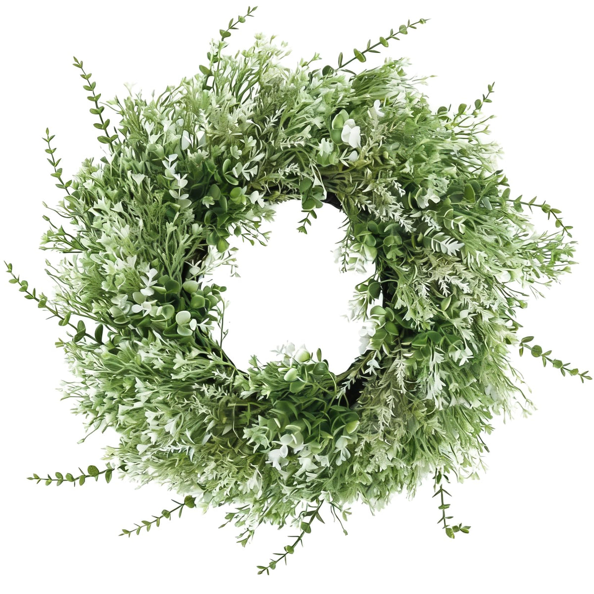 NIOPELO 24'' Eucalyptus Wreath for Front Door - Artificial All Season Wreath for Wedding Farmhouse Porch Wall Room Home Decor