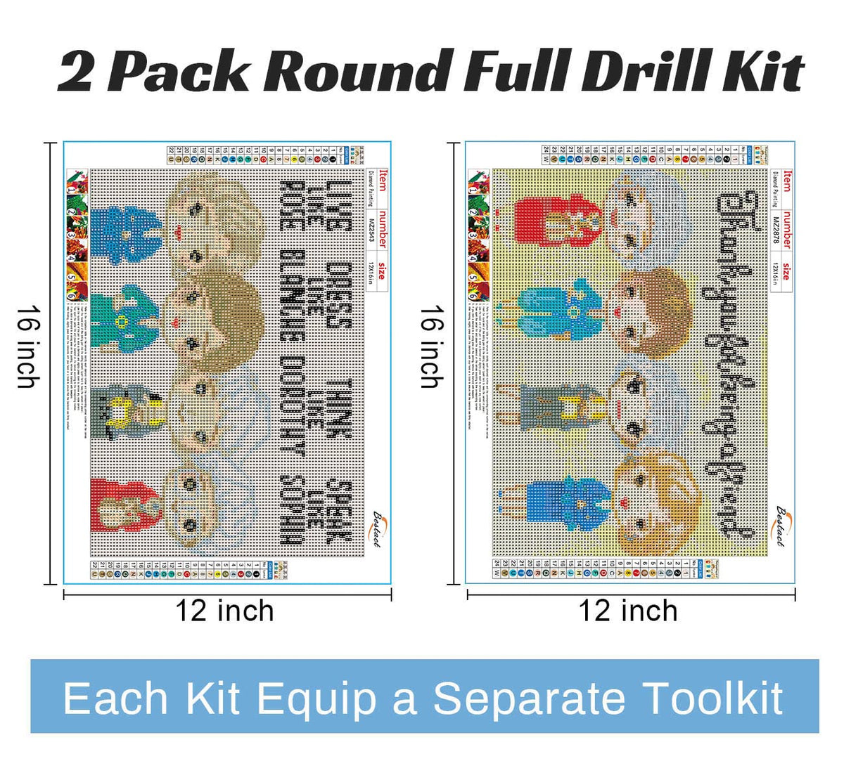 bestact Diamond Painting Kits,Diamond Art Kit for Adults Full Round Drill,Paint with Diamond for Gift,Wall Decor